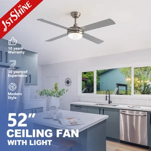 1stshine Ceiling Fan 52 Inches Pure Copper Motor 4 MDF Blades Ceiling Fans with Light