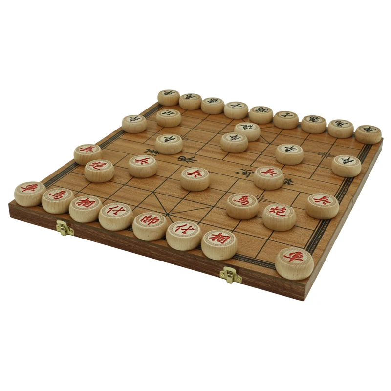 Luoyer 15 polegadas Conjunto de xadrez chinês com PU Couro Foldable Board  Xiangqi Portable Chinese Chess Game Set Estratégia Xiang Qi Jogos de  tabuleiro para 2 jogadores para crianças adultos Família 