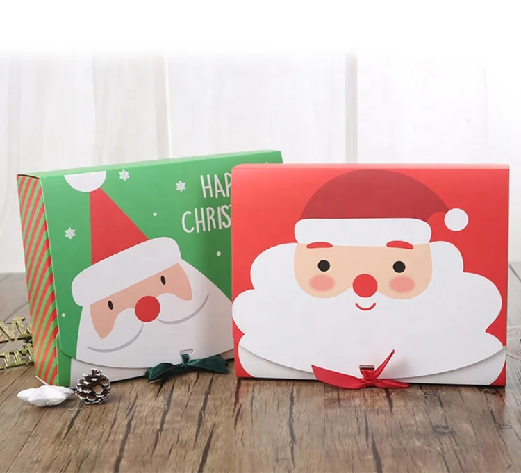 Custom Made Small Square Shape Christmas Gift Packaging Paper Box With Logo