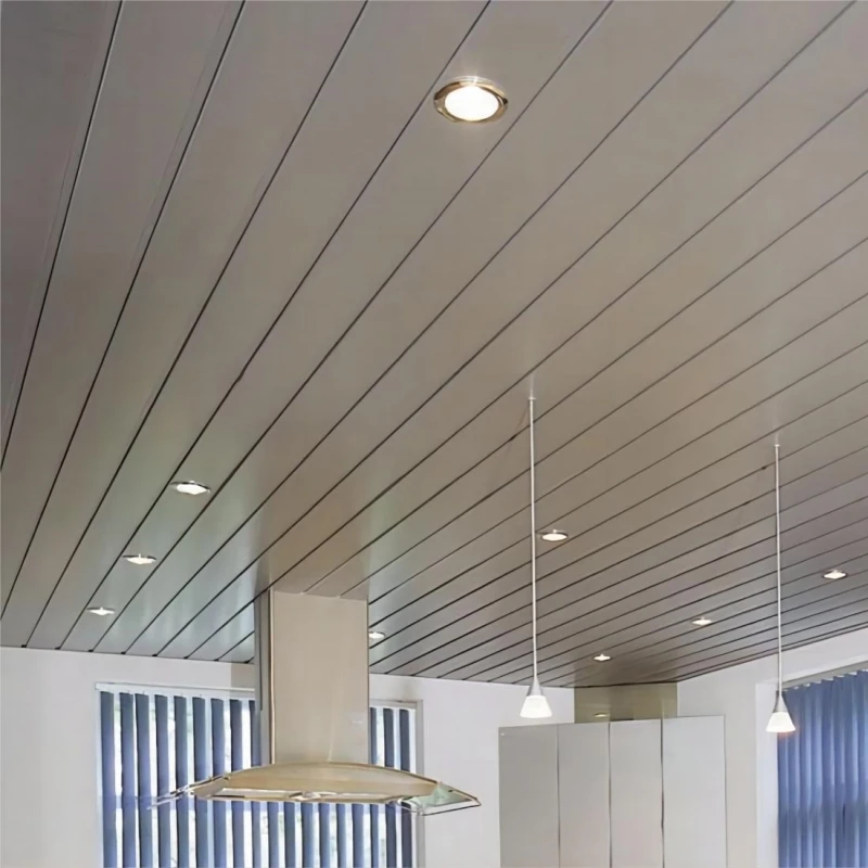 Factory Building Materials Ceiling Types Aluminum False Ceiling Modern Aluminum Strip Ceiling Tiles