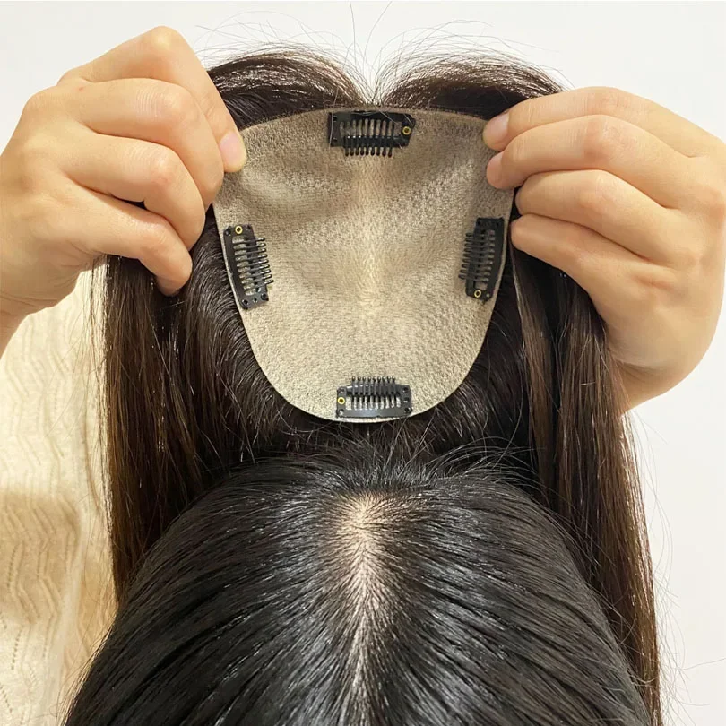 Deep Curly 5x5 Silk Base Closure Brazilian Remy Human Hair Natural Black Topper_voghion.com