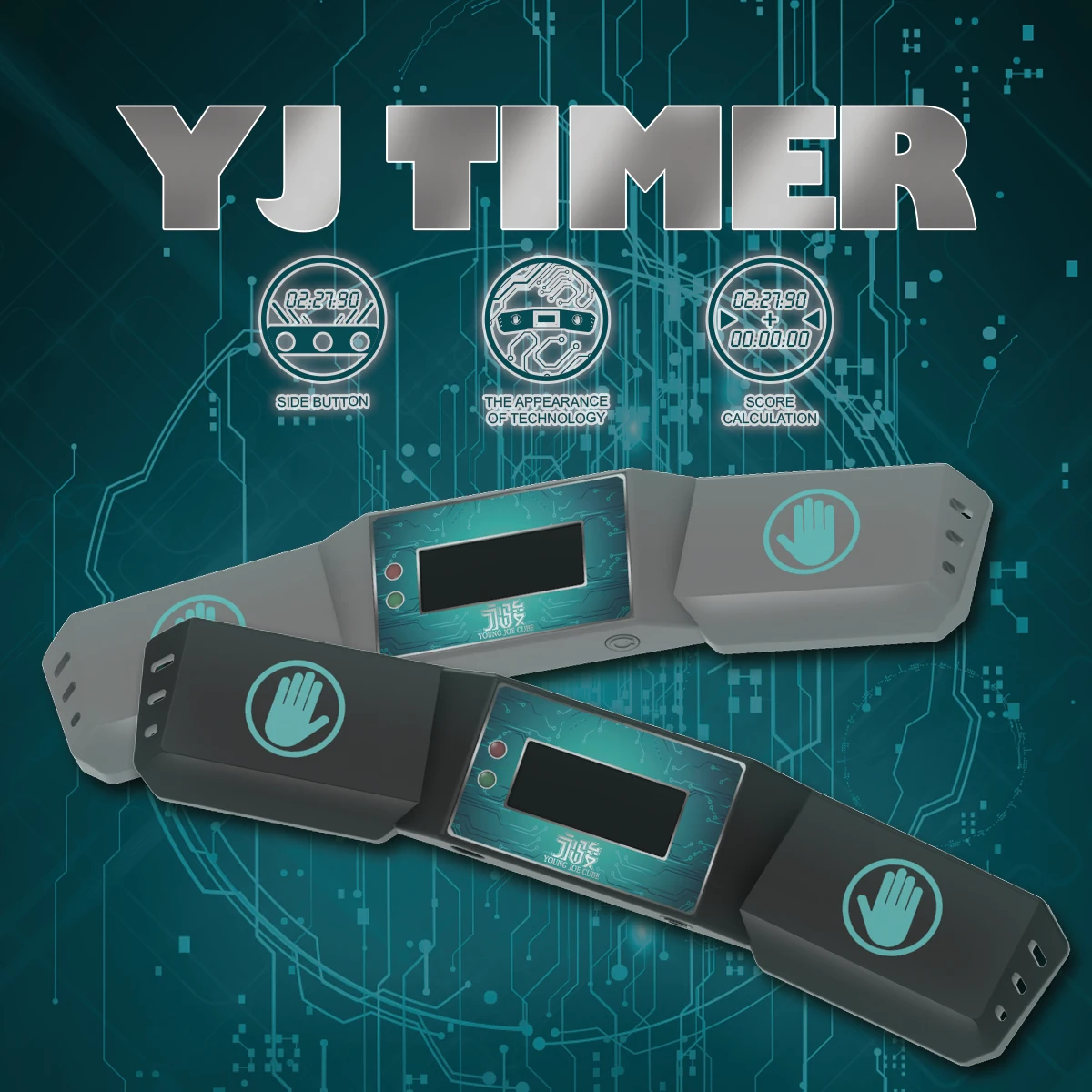 Yongjun Speed Cube Clock Professional Competition Plastic Magic Cube Timer