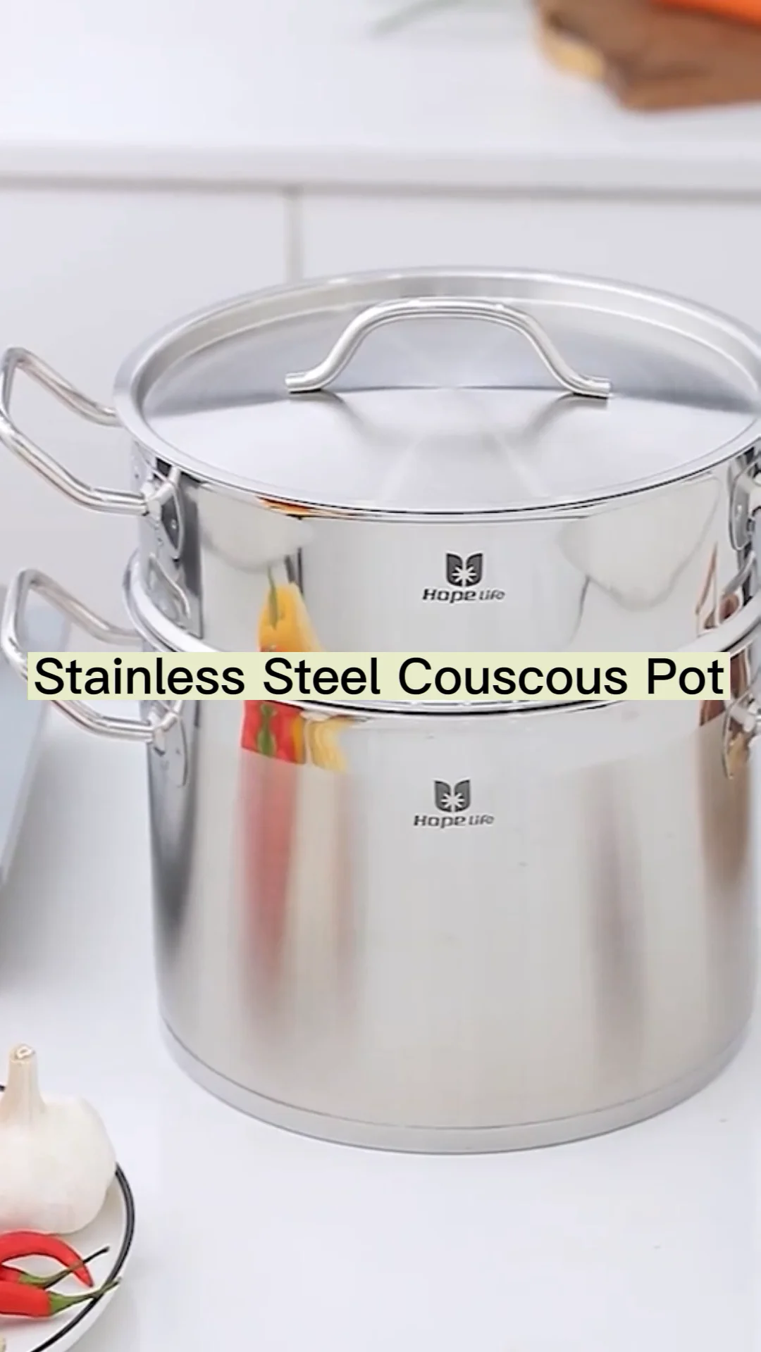 Realwin Stainless Steel Steamer Soup Stew Stockpot Set Couscous Pot With Induction Base Buy