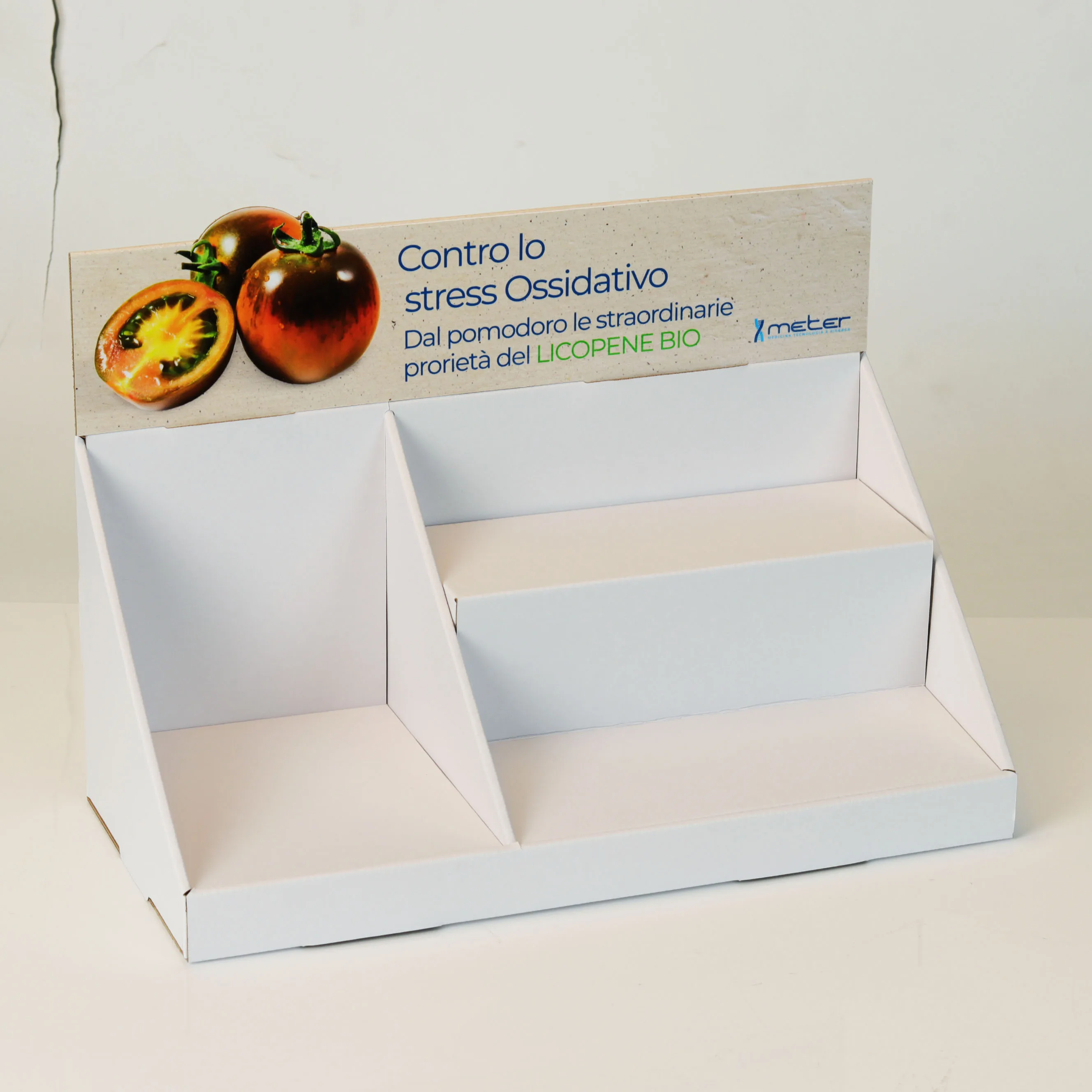 Custom Printed Corrugated Cardboard Countertop Exhibitor Displays Retail Folding Advertising for Store Show & Supermarket Use