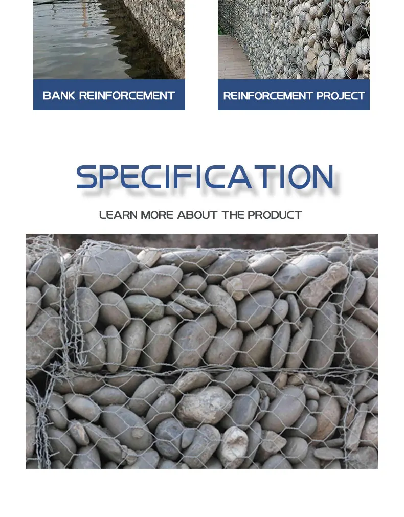 Galfan Welded Gabion Retaining Walls 200x100x50 Welded Gabion Box 2x1x0