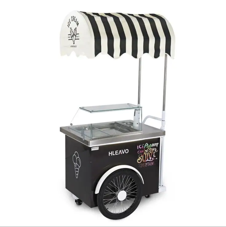 2 Big Wheels Gelato Freezer Display Selling Popsicle Cart Ice Cream Cart  Freezer - Buy Gelato Display Cart Gelato Ice Cream Vending Cart Gelato  Showcase Trolley Gelato Display Freezer Cart,Ice Cream Vending