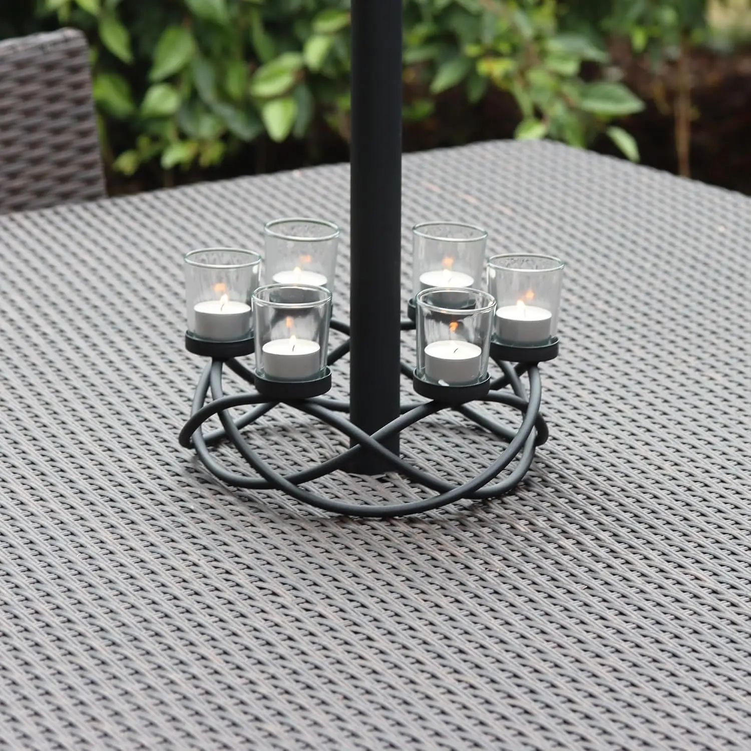 Seraphic Modern Large 100cm Iron Powder Coated Elegant Candle Holder Centerpiece for Weddings Outdoor Patio Kitchen Dining Room - Image 5