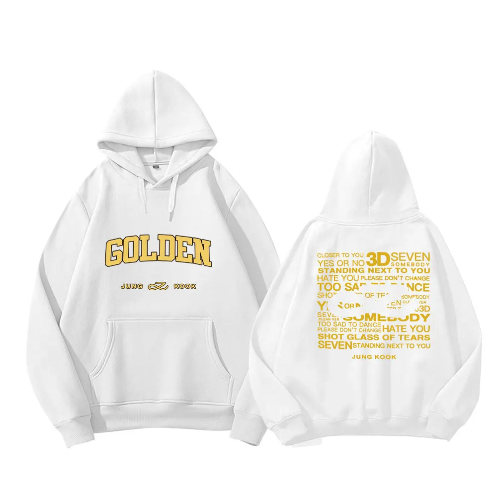 Wholesale KPOP Idol JUNGKOOK GOLDEN JK Cotton Hoodie