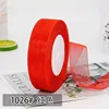 1026#Cinta de organza roja de 2 cm, 50 yardas.
