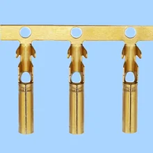 cheap and high quality crimping brass female pin stamping terminal straight electrical terminal contact pin automatic