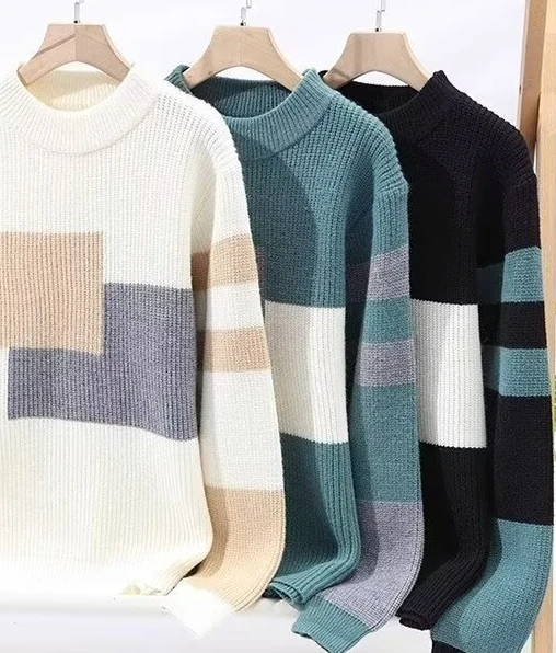 Autumn/Winter thickened sweater men's loose day knit port style lazy coat_voghion.com