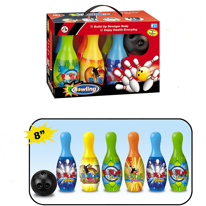 Juego de Bowling deportivo para niños, juego de Bolas de plástico