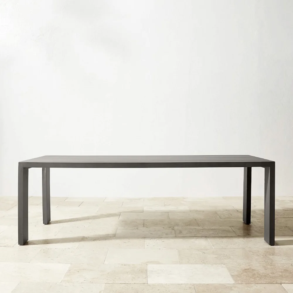 Новое поступление современная роскошная алюминиевая уличная мебель металлический садовый набор на заказ обеденные столы и стулья 6 или 8