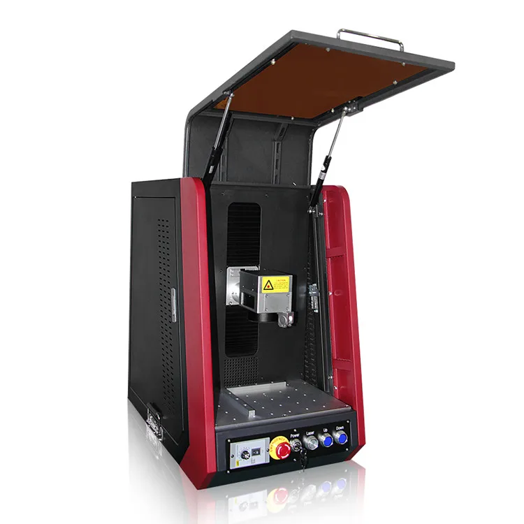 Small Fiber Laser Engraving Machine with Enclosure Jewelry Laser Engraver Laser Cutting Gold Jewelry Machine