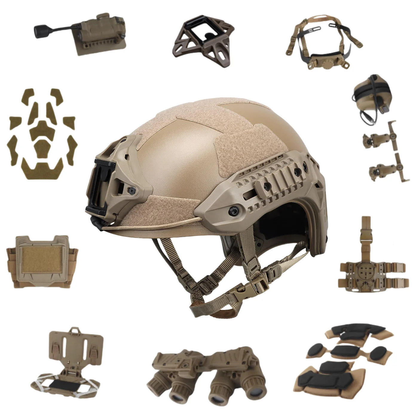 Casco de caza al por mayor equipo de protección para tiro casco Botón de  liberación rápida casco accesorios de caza