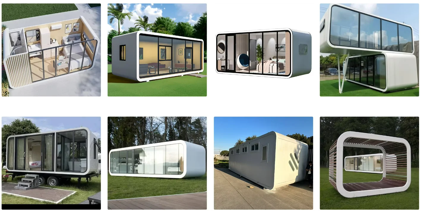 Soundproof Modern space Capsule Container Hotel prefab home mini office building mobile Apple Cabin prefab houses for sale manufacture