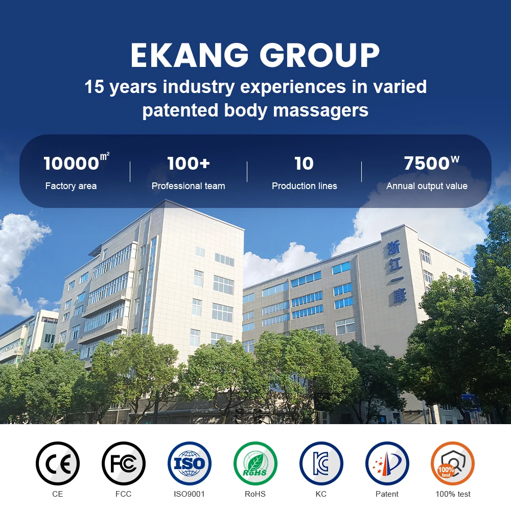 Ekang PL-699DC Manufacturer Patented Cordless Roller Body Massage Rechargeable Vibrators 360 Rolling Percussive Massager