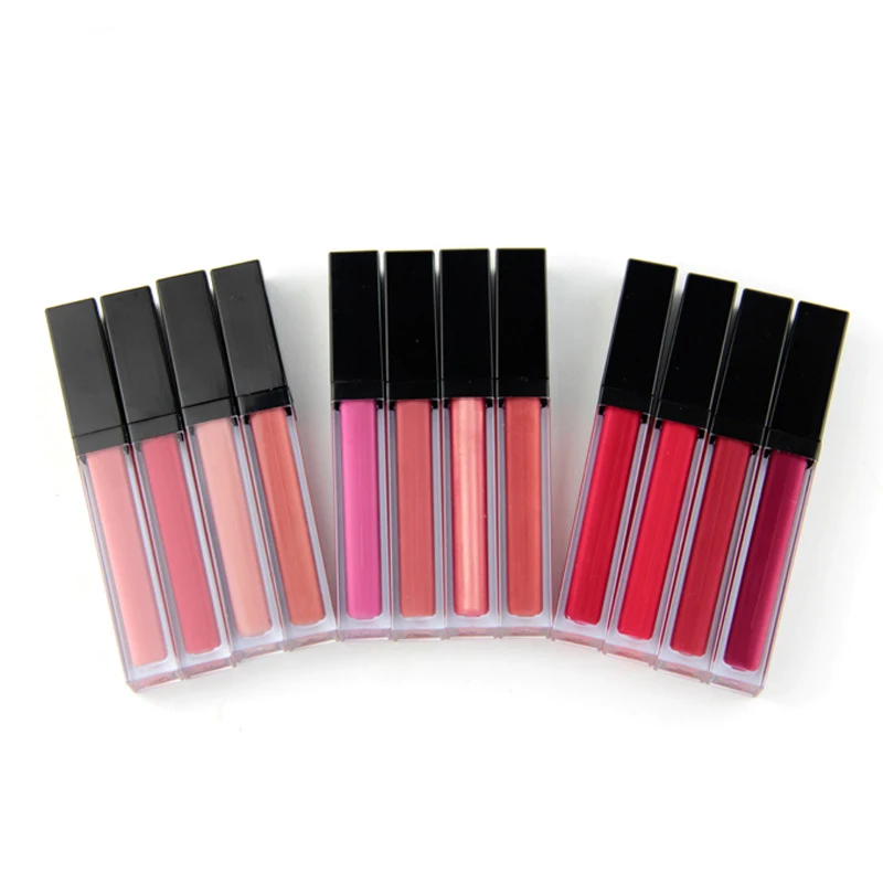 18 Colors Custom Lip Gloss Packaging Box Wholesale 5ml Vegan Glitter Private Label Lip Plumper Gloss Vendor Guangzhou Lipstick