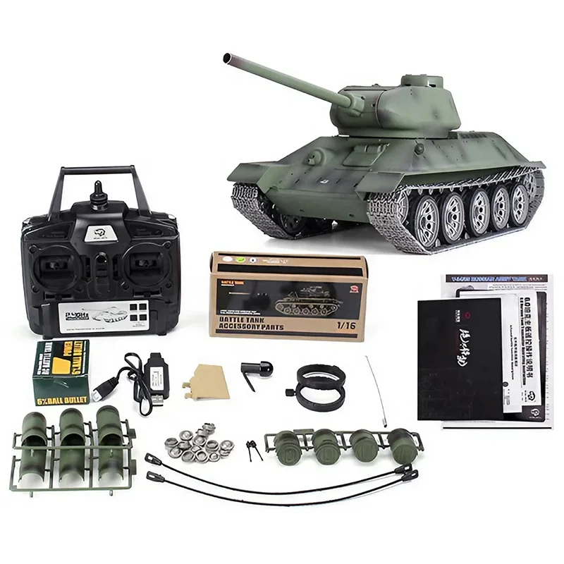 Heng Long 3909-1 Soviet T-34 85 1/16 RC Tank Model Toy