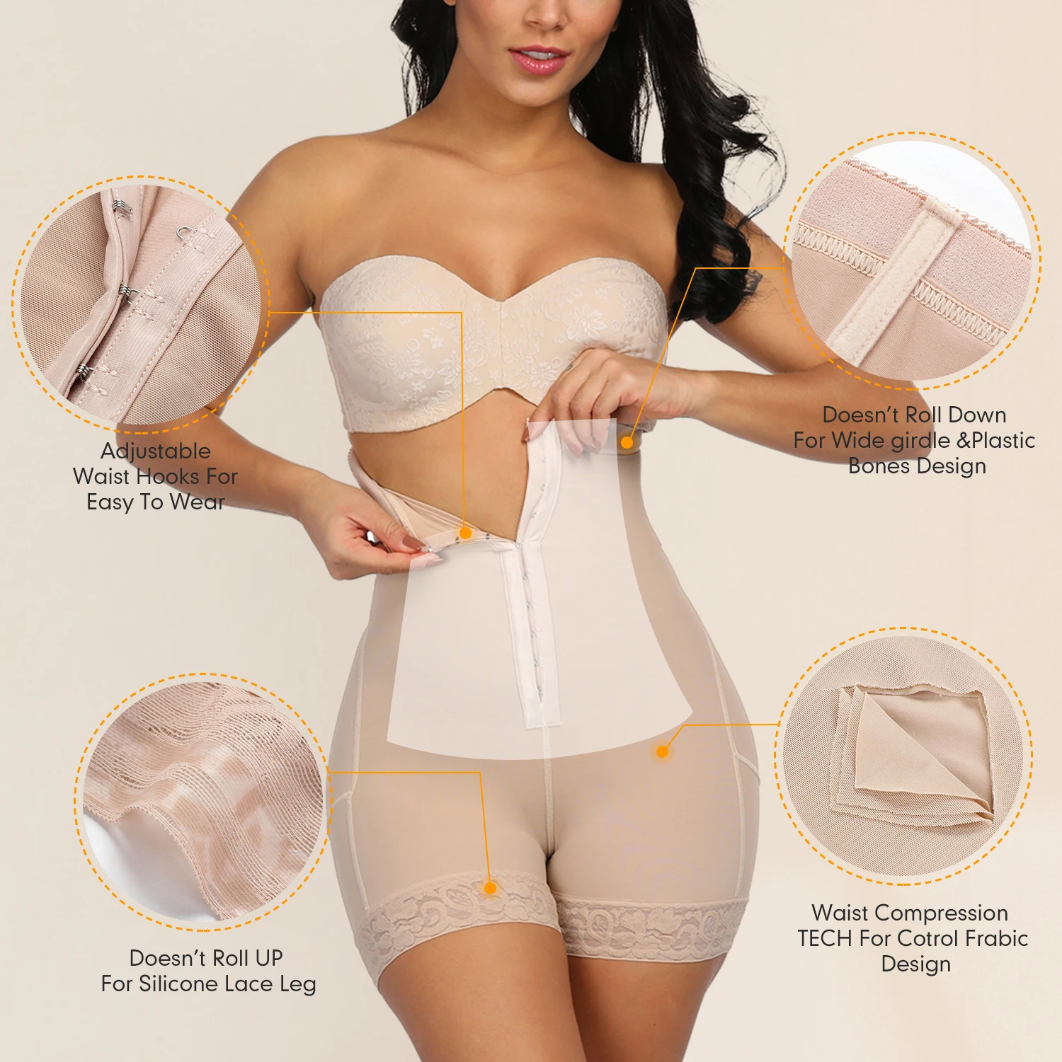 Hexin New Design Women's Shaper Seamless Enhancer Hip Thong Shapewear