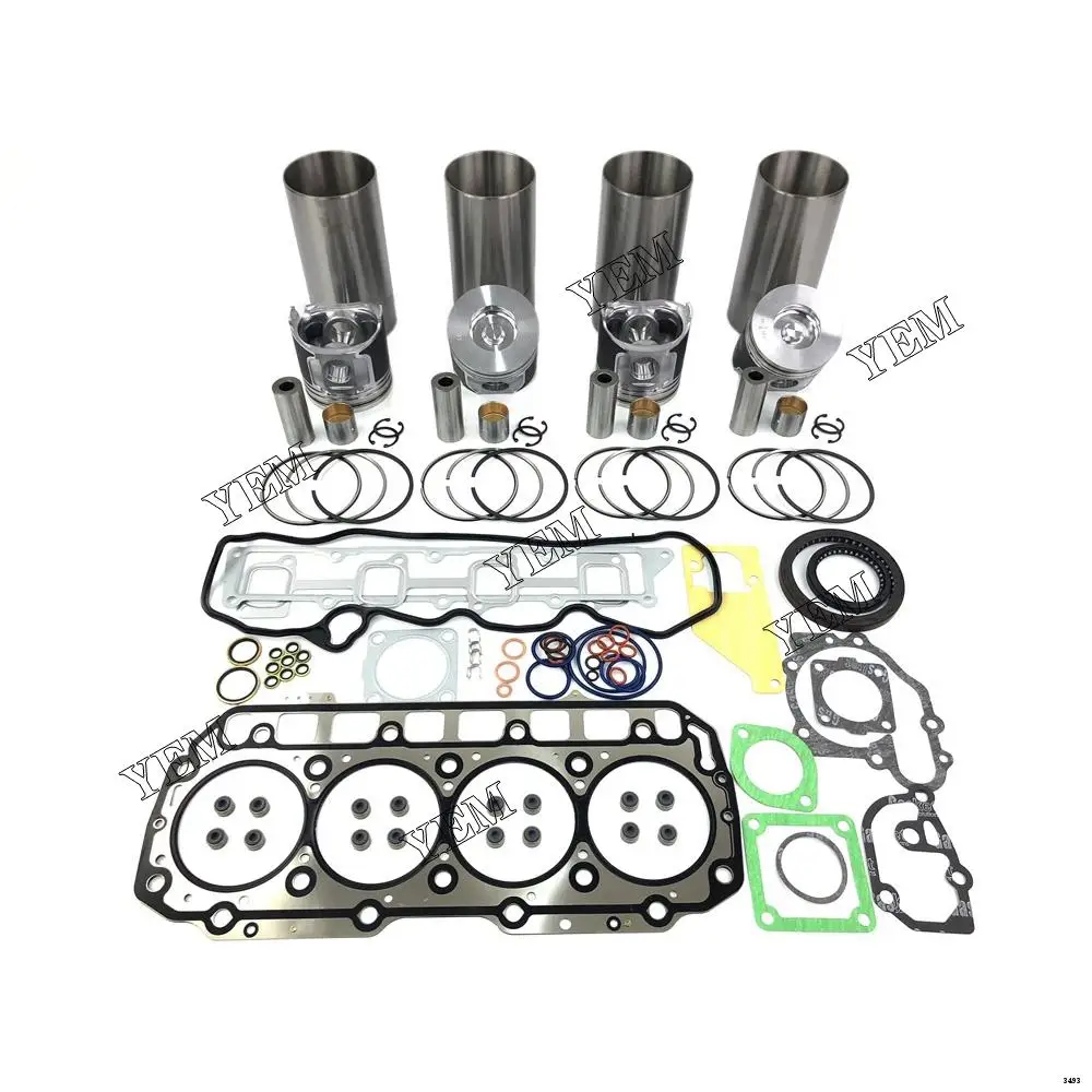 Good Quality Engine Rebuilding Kit With Full Gasket Set Cylinder Piston Rings Liner For Yanmar 4TNV98 Engine