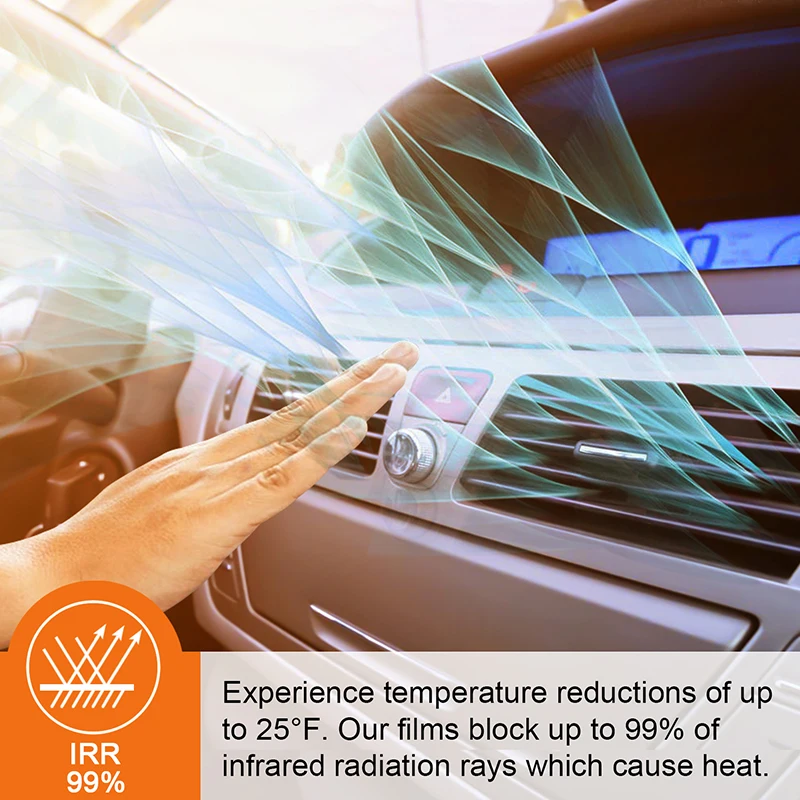AC VLT 85% Sun Control 2mil Nano Ceramic Tint Clean the air Negative Ion Film Carbon Insulfilm Car Window Tinting Film