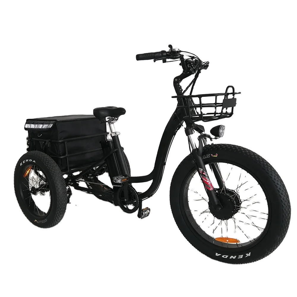 500w Wholesale 3 Wheel Electric Tricycle Fat Tire Cargo Electric