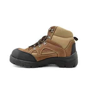 Men's High Top Summer Safety Shoes Large Size Solid Steel Toe Anti-Smash Anti-Puncture Protective Hiking Shoes Upper Position