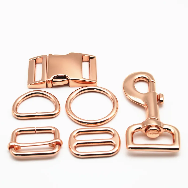 Rose Gold Dog Collar Hardware Side Quick Release Buckle - China