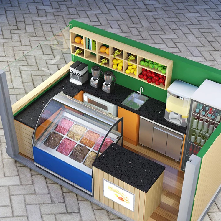 Fast Delivery Wooden Coffee Kiosk Design Kiosk Street Food Kiosk for Coffee