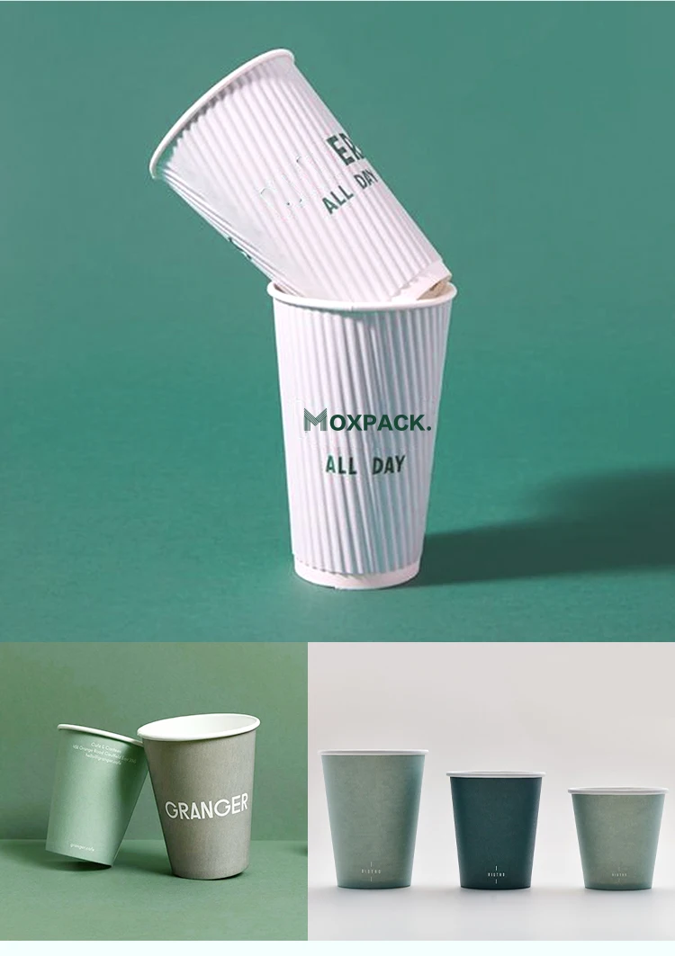 Recyclable Hot Single/double/ripple Wall Coffee Cups With Holder ...
