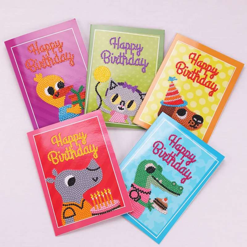 JISHSHAY 6 PCS Diamond Art Greeting Cards Kits - DIY Birthday Holiday Cards With Envelopes - View #9
