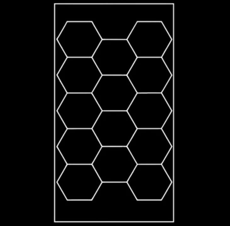 Hexagon Led Light Bright Hex Pattern Led Ceiling Lights for the High End Car Workshop and Detailing Shops