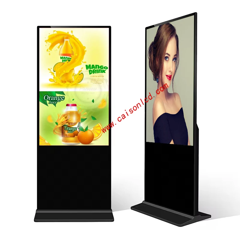 Digital Signage mit Bodenständer, interaktiver Multi-Touchscreen für den Boden, 55 Zoll, 55-Zoll-LCD-Panel, digitale Beschilderung und Anzeige