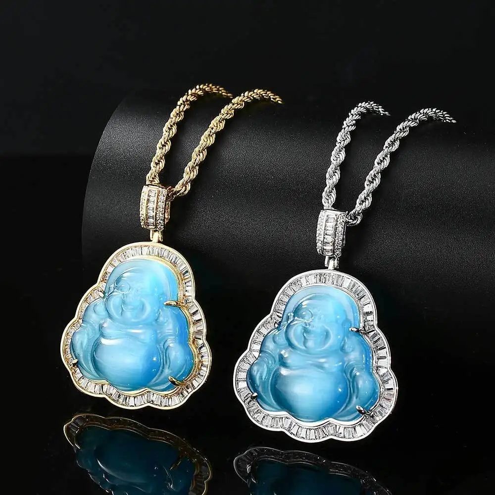 opal buddha pendant