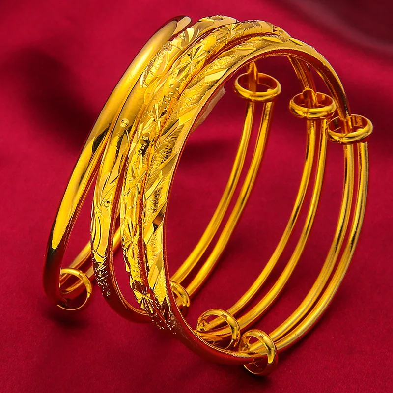 Black Square Open Bracelet For Women Jewellery Bracelets Bangles 18k Gold Plated Jewellery Gift Geometric Bangle 