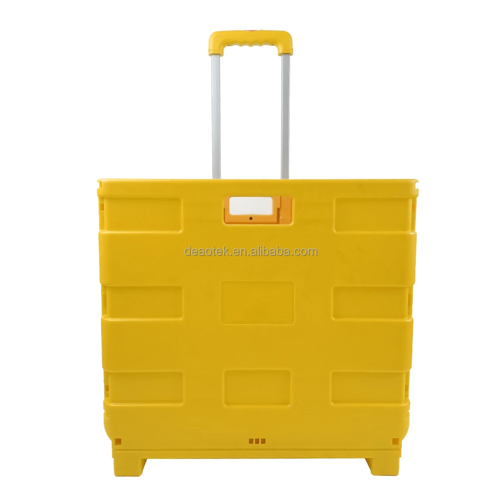 30kg Small Foldable Shopping Cart with Lids Collapsible Plastic Folding Foldable Shopping Cart Foldable Trolley Cart