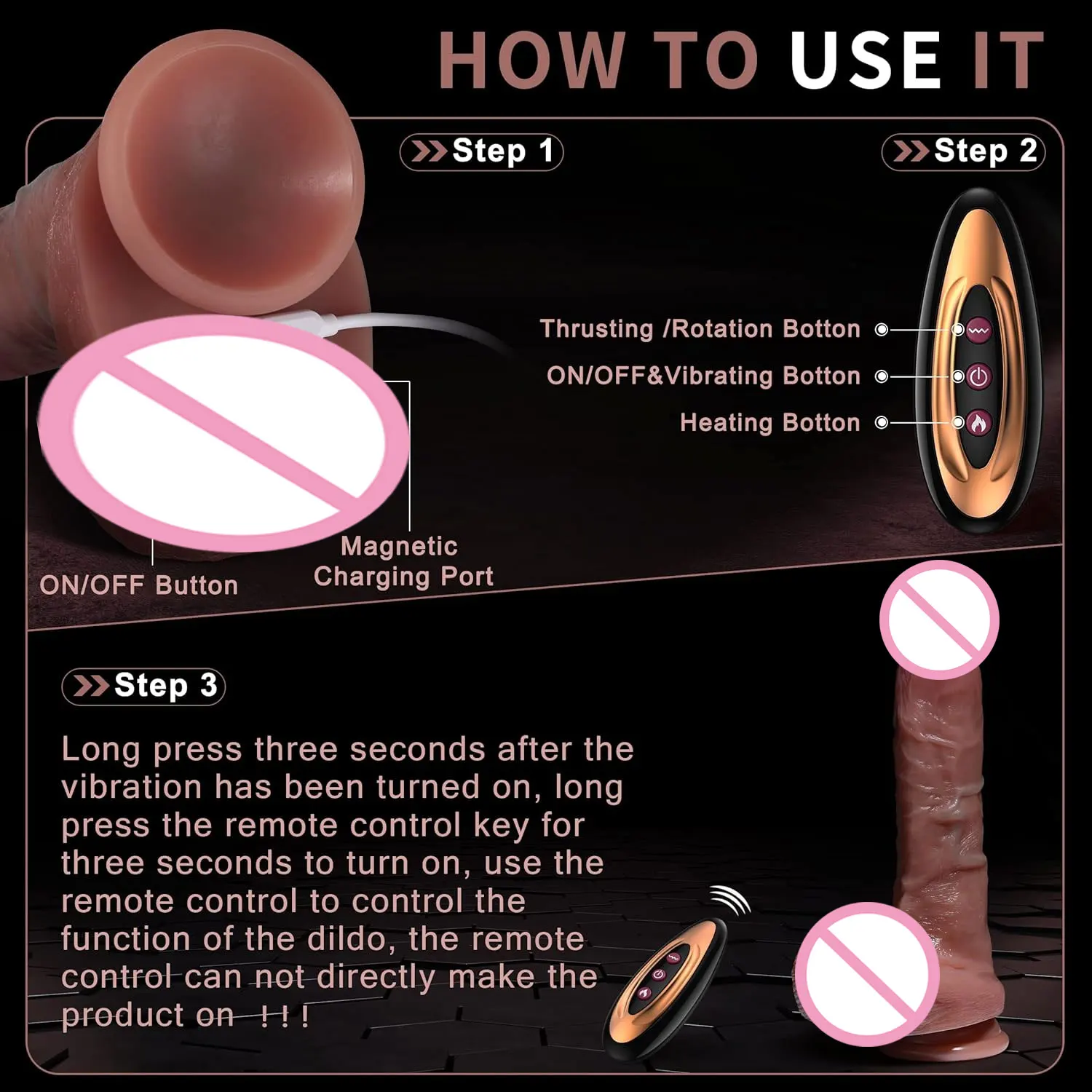 ZFWUN Realistic Dildo Thrusting Vibrator with 5 Thrusting Modes 9.5 Inch Vibrating G Spot Dildos Adult Sex Toys for Women