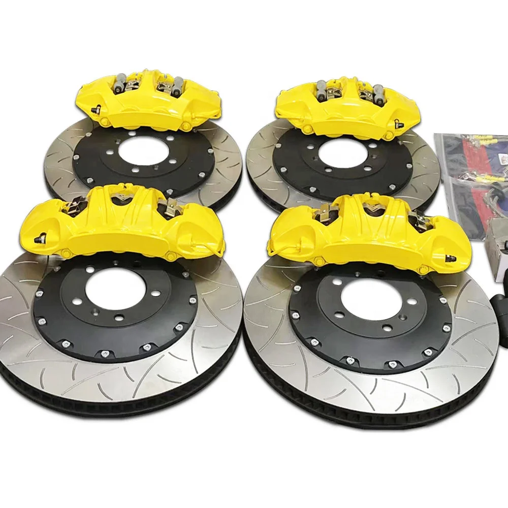 380 400 420MM Car Disk Rotots And Pads Wavy Slotted Brakes Rotor Set For Audi S6 C7 RS6 RS7 B9 S5