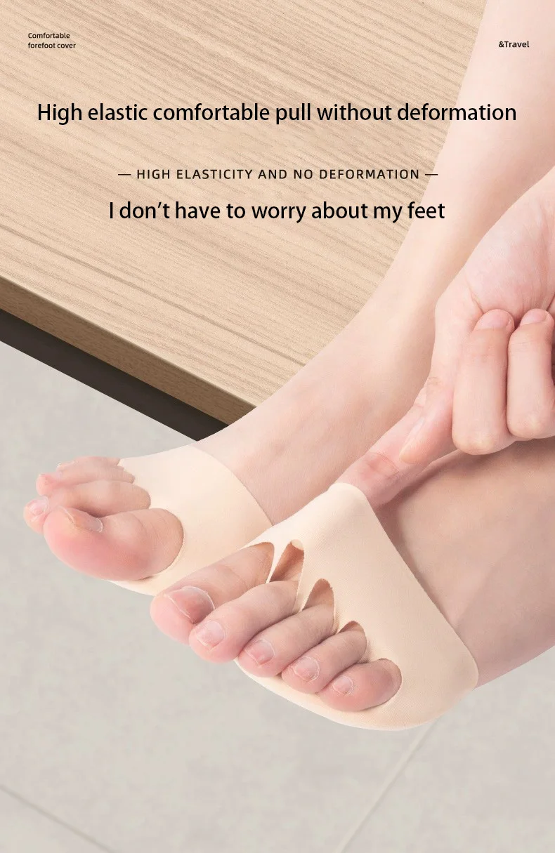 Forefoot Toe Socks Anti Skid Shock Absorbing Palm Pads