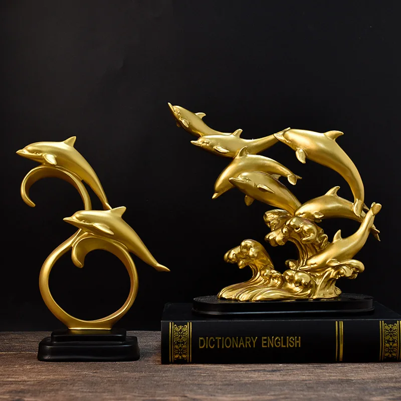 Various POSE Hunting Flying Fighting Double Head Resin Craft Eagle Statue Hand Carved tiger Wolf Horse Animal Head Sculptures
