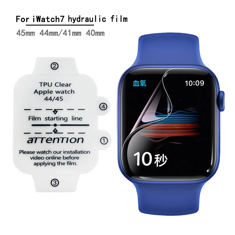 2021 Hydrogel Soft Tpu Clear Smart Watch Screen Protector Film 38 40 42 44 41 45 mm for Apple Watch S7 S6