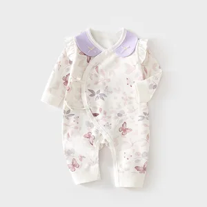 New Baby Clothes Knitted One-Piece Boneless Long Sleeve Bodysuit Print Jumpsuit Baby Romper