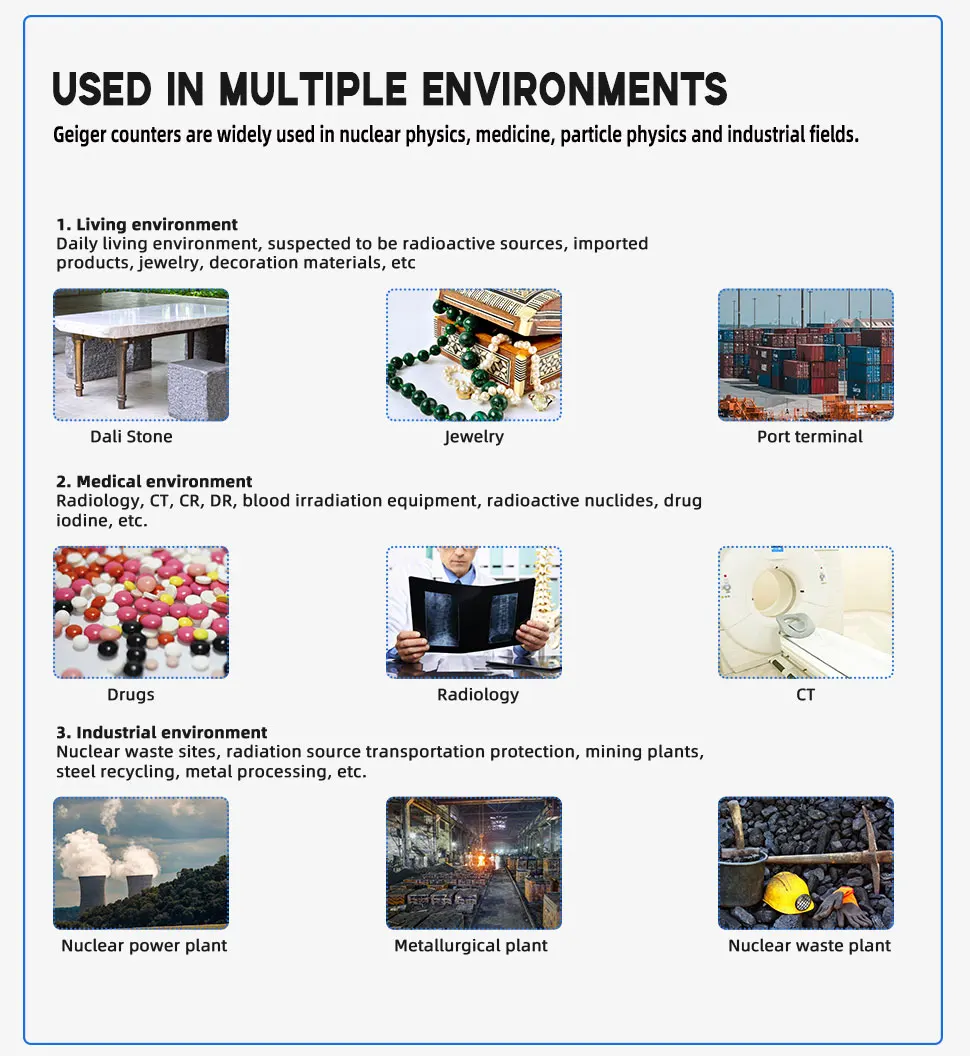 2023 JLDG JD-3001 Hot Sale Nuclear Radiation Detector Geiger Counter Beta Gamma Detector