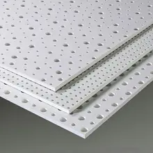 12x12mm Modern Design Square Perforated Gypsum Ceiling Boards 12mm Thick Paper Surface Perforated Plasterboard Perforated