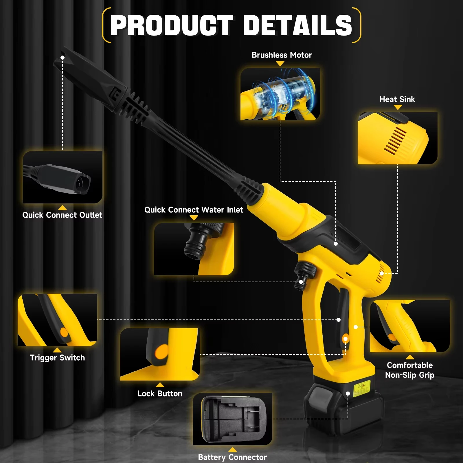 Battery Powered High Pressure Washers Portable Efficient
