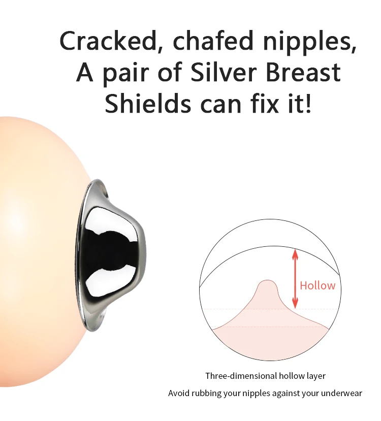 Breastfeeding Trilaminate Nursing Silver Cup Breastfeeding Accessories