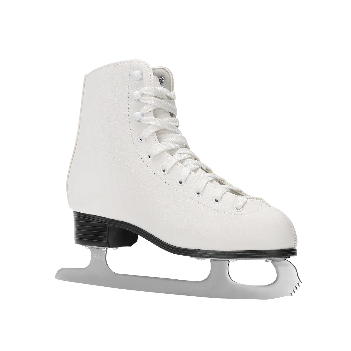 Durable Leather Figure Ice Skating Shoes Custom Logo Black and White Dance Skating Rink Rental Ice Skates for Winter