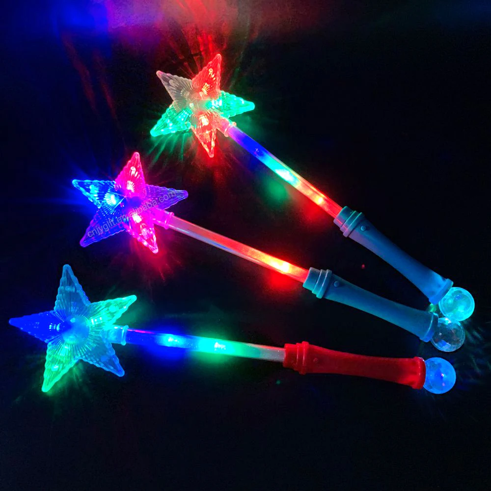 Wholesale Party Supplies Light Up Led Glow Stick Star Fairy Wand - Buy 