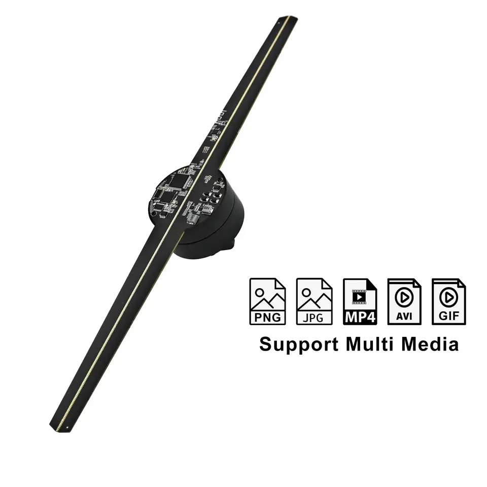 Hologram Led Fan Retails Store 3D Hologram Advertising Fan Diy Hologram Projector 42Cm 3D Holographic Fan